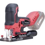 Akkumulátoros szúrófűrész, Worcraft CJS-S20LiB ShareSYS, 4 Ah 20 V Li-Ion, 0-3800 löket/perc, 0-45° állítható, akkumulátor és töltő nélkül