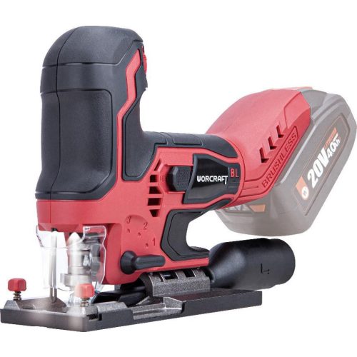 Akkumulátoros szúrófűrész, Worcraft CJS-S20LiB ShareSYS, 4 Ah 20 V Li-Ion, 0-3800 löket/perc, 0-45° állítható, akkumulátor és töltő nélkül