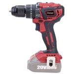 Akkumulátoros fúró-csavarozó, Worcraft CHD-S20LiBA ShareSYS, piros/fekete, 50 Nm, 0-1600 fordulat/perc, 20 V Li-Ion, akkumulátor és töltő nélkül