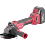 Akkumulátoros sarokcsiszoló, Worcraft CAG-S20LiBH ShareSYS, piros/fekete, 115 mm, 20 V Li-Ion, 8500 fordulat/perc, gyorskioldó, akkumulátorral és töltővel, kofferben