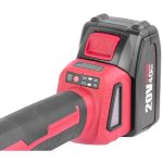Akkumulátoros sarokcsiszoló, Worcraft CAG-S20LiBH ShareSYS, piros/fekete, 115 mm, 20 V Li-Ion, 8500 fordulat/perc, gyorskioldó, akkumulátorral és töltővel, kofferben