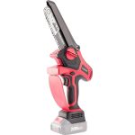 Akkumulátoros láncfűrész, Worcraft CHS-S20LiBP ShareSYS, piros/fekete, mini, 2-4 Ah 20V Li-Ion, vezetősín: 15 cm, 7,5 m/s láncsebesség, 40 ml olajtartály, akkumulátor és töltő nélkül