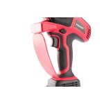 Akkumulátoros láncfűrész, Worcraft CHS-S20LiBP ShareSYS, piros/fekete, mini, 2-4 Ah 20V Li-Ion, vezetősín: 15 cm, 7,5 m/s láncsebesség, 40 ml olajtartály, akkumulátor és töltő nélkül