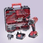 Akkumulátoros fúró-csavarozó, Worcraft CD-S20LiWT ShareSYS, piros/fekete, 40 Nm, 0-1400 fordulat/perc, 20 V Li-Ion, 2 x 2,0 Ah, akkumulátorral, töltővel, tartozékokkal, hordtáskában