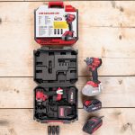 Akkumulátoros ütvecsavarozó, Worcraft CIW-S20LiBM-450 ShareSYS, fekete/piros, 450 Nm, 20 V Li-Ion, 4,0 Ah, akkumulátorral, töltővel, dugókulcsokkal, hordtáskában