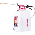 Akkumulátoros permetező, Worcraft CBS-S20Li ShareSYS, 12 liter, fehér, teleszkópos szórókarral, LED töltöttségjelzős, háti hevederes