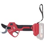 Akkumulátoros metszőolló, Worcraft CSC-S20LiBA ShareSYS, piros/fekete, 2 Ah 20 V Li-Ion, maximum 30 mm vastagság, LCD kijelző, akkumulátor és töltő nélkül