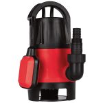 Elektromos búvárszivattyú, Strend Pro Garden MW400, piros/fekete, 400 W, 10 m kábel, maximális emelőmagasság: 5 m, 125 l/perc, IPX8, tiszta és enyhén szennyezett vízhez