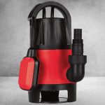 Elektromos búvárszivattyú, Strend Pro Garden MW750 piros/fekete, 750 W, 10 m kábel, maximális emelőmagasság: 8 m, 208 l/perc, IPX8, tiszta vízhez és szennyvízhez, úszókapcsolós