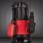 Elektromos búvárszivattyú, Strend Pro Garden MW750 piros/fekete, 750 W, 10 m kábel, maximális emelőmagasság: 8 m, 208 l/perc, IPX8, tiszta vízhez és szennyvízhez, úszókapcsolós