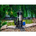 Elektromos búvárszivattyú, Strend Pro Garden SCV750, fekete/ezüst, 750 W, 6 m kábel, maximális emelőmagasság: 10 m, 300 l/perc, IPX8, szennyvízhez