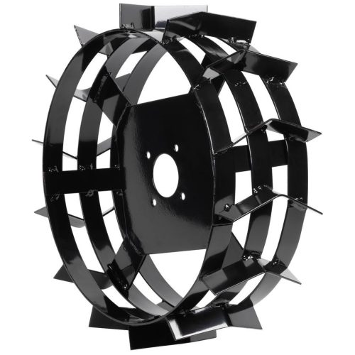 Kapálógép kerék, Worcraft WPLM112 benzinmotoros kapálógéphez, 1 pár, 5 cm széles, 12, 55 cm átmérő, fém, lapátos, szántáshoz