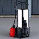 Elektromos búvárszivattyú, Strend Pro Garden MV1100, ezüst/fekete, 1000 W, 10 m kábel, maximális emelőmagasság: 8,5 m, 233 l/perc, szennyvízhez, úszókapcsolós