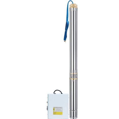 Elektromos búvárszivattyú, Strend Pro Garden SD47/17, ezüst, 1100 W, kúthoz, 20 m kábel, maximális emelőmagasság: 126 m, 3300 l/perc, IP68, tiszta vízhez