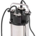 Elektromos búvárszivattyú, Strend Pro Garden SCV750, fekete/ezüst, 750 W, 6 m kábel, maximális emelőmagasság: 12 m, 300 l/perc, IPX8, szennyvízhez, úszókapcsolós, késes