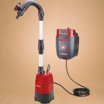 Akkumulátoros búvárszivattyú, Worcraft CRWP-S20Li ShareSYS, piros/fekete, 20 V, 42 l/perc, vezeték nélküli, akkumulátor és töltő nélkül, tiszta vízhez