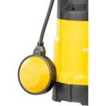 Elektromos iszapszivattyú, Strend Pro Garden NSP3D750-K, sárga/fekete, 750 W, 10 m kábel, maximális emelőmagasság: 8 m, 233 l/perc, szennyvízhez, úszókapcsolós, 30 mm szemcseméretig