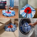 Felmosó szett, Vileda H2Pro, pedálos, kétkamrás vödörrel, forgó, mikroszálas fej, háromszög fej, mosógépben mosható