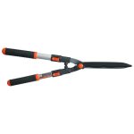 Sövényvágó olló, Strend Pro Garden KT3833A, fekete/narancssárga, alumínium nyél, acél penge, maximum 20 mm átmérő, teleszkópos