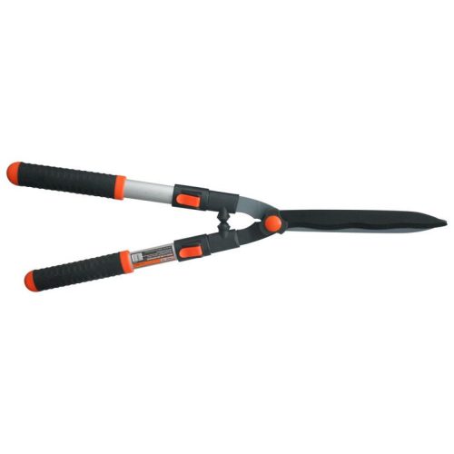 Sövényvágó olló, Strend Pro Garden KT3833A, fekete/narancssárga, alumínium nyél, acél penge, maximum 20 mm átmérő, teleszkópos