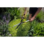 Sövényvágó olló, Strend Pro Garden KT3833A, fekete/narancssárga, alumínium nyél, acél penge, maximum 20 mm átmérő, teleszkópos