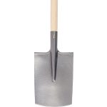 Ásó, Strend Pro Garden S592.WH, egyenes fej, szürke, acél fej, fa nyél, D markolat