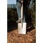 Ásó, Strend Pro Garden S592.WH, egyenes fej, szürke, acél fej, fa nyél, D markolat