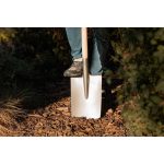 Ásó, Strend Pro Garden S592.WH, egyenes fej, szürke, acél fej, fa nyél, D markolat