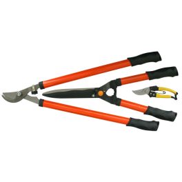   Kerti olló készlet, Strend Pro Garden SX B03, sövényhez, bokrokhoz és ágakhoz, 20 cm metszőolló, 68 cm ágvágó olló, 55 cm sövényvágó olló, 3 db