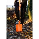 Ásó, Strend Pro Garden, 120 cm, egyenes fej, narancssárga, acél fej, acél nyél, D markolat, hegesztett fej-nyél kapcsolat