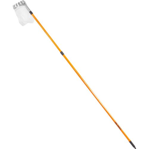 Gyümölcsszedő, Strend Pro Garden, narancssárga, teleszkópos nyél, 165–300 cm, alumínium nyél, vászonkosár
