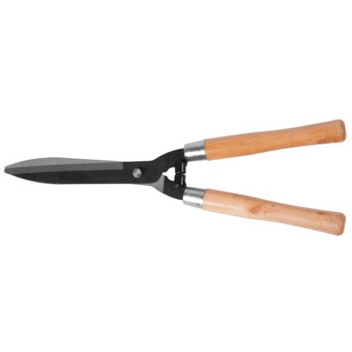 Sövényvágó olló, Strend Pro Garden, fekete, 52 cm, fa nyél, acél penge