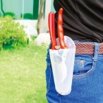 Metszőolló, Aquacraft 330500, piros, alumínium test, acél penge, maximum 25 mm átmérő, övtáskával