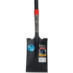 Ásó, Strend Pro Premium RedShark, 115 cm, egyenes fej, fekete/piros, acél fej, üvegszálas nyél, D markolat, fogazott él, bordázott