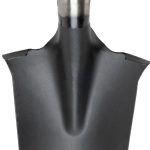 Ásó, Strend Pro Premium RedShark, 128 cm, keskeny fej, fekete/piros, acél fej, üvegszálas nyél, D markolat, fogazott él, bordázott, csatornázó