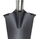 Ásó, Strend Pro Premium RedShark, 128 cm, keskeny fej, fekete, acél fej, fa nyél, D markolat, fogazott él, bordázott, csatornázó