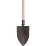 Ásó, Strend Pro Garden Gardex, hegyes fej, sötétszürke, kovácsolt acél fej, fa nyél, D markolat