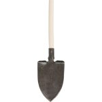 Ásó, Strend Pro Garden Gardex, hegyes fej, sötétszürke, kovácsolt acél fej, fa nyél, T markolat