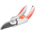 Metszőolló, Strend Pro Garden PS894, szürke/piros, 205 mm, alumínium test, acél penge, maximum 15 mm átmérő