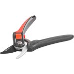 Metszőolló, Strend Pro Garden PS811, fekete/piros, 220 mm, acél penge, maximum 15 mm átmérő