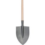 Ásó, Strend Pro Garden S506.WH, hegyes fej, szürke, acél fej, fa nyél, T markolat