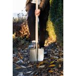 Ásó, Strend Pro Garden S506.WH, hegyes fej, szürke, acél fej, fa nyél, T markolat