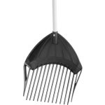 Kerti lapát és gereblye, Strend Pro Garden MGT-888R, fekete, HS-ABS műanyag fej, fém nyél, 3 az 1-ben: gereblye, lapát, szita, 120 cm nyél