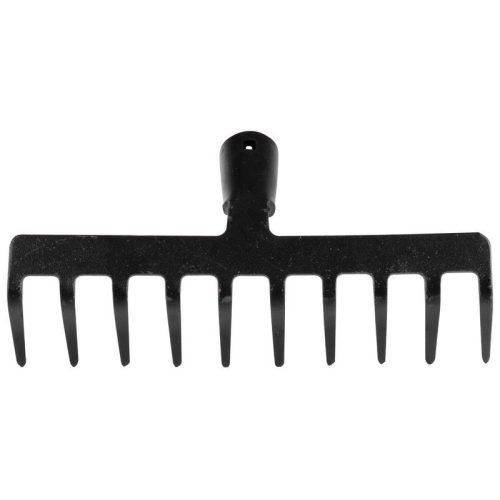 Kerti gereblyefej, Strend Pro Premium R-606, fekete, 10 fogú, acél, 26 cm munkaszélesség, nyél nélkül