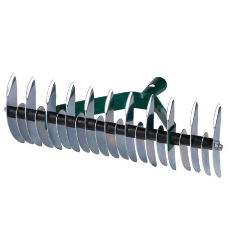 Kerti gereblyefej, Strend Pro Garden R1151, 11/21 fogú, acél, 23 × 36 cm, gyepszellőztető, mohaeltávolításhoz, univerzális nyélcsatlakozó, kétoldalas, nyél nélkül