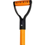 Ásó, Strend Pro Garden, keskeny fej, fekete/narancssárga, acél fej, acél nyél, D markolat, csatornázó