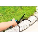 Sövényvágó olló, Aquacraft 350130, kék/fekete, 36,3 cm, műanyag nyél, acél penge, 90°-ban elforgatható