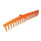 Kerti gereblyefej, Strend Pro Premium Multi-Click GAR, narancssárga, 18 fogú, nejlon, 58 cm munkaszélesség, nyél nélkül