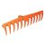 Kerti gereblyefej, Strend Pro Premium Multi-Click GAR, narancssárga, 12 fogú, nejlon, 41 cm munkaszélesség, nyél nélkül