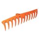 Kerti gereblyefej, Strend Pro Premium Multi-Click GAR, narancssárga, 12 fogú, nejlon, 41 cm munkaszélesség, nyél nélkül